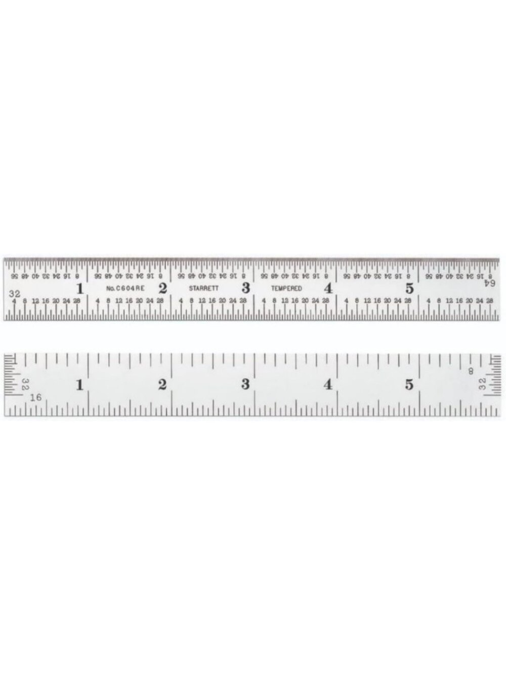 6" Spring Tempered Steel Ruler - Precision 4R Grad, Durable & Flexible Measuring
